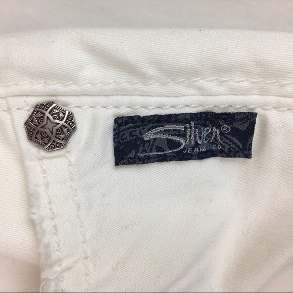 Silver Jeans White Suki Capri Cotton Jeans 27 - Picture 7 of 7